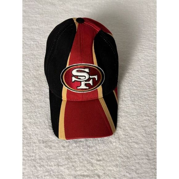 San Francisco 49ers NFL Red Gold Black Reebok Adjustable Hat - Picture 1 of 6